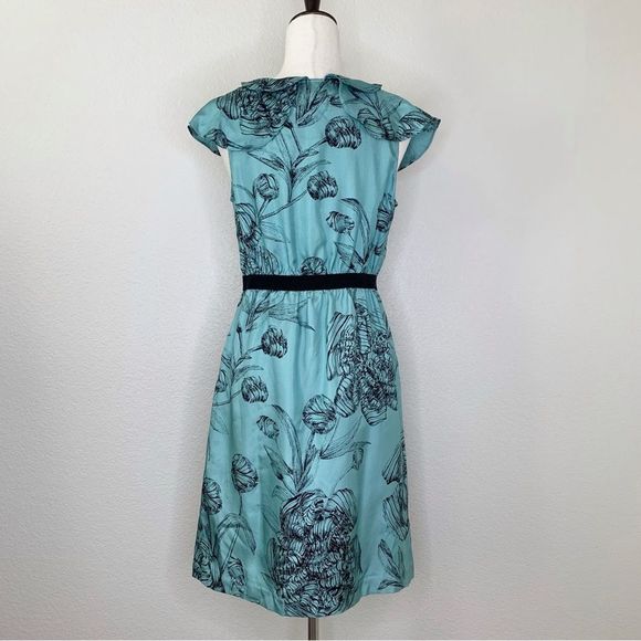 Elegant Floral Blue Dress - Picture 7 of 10